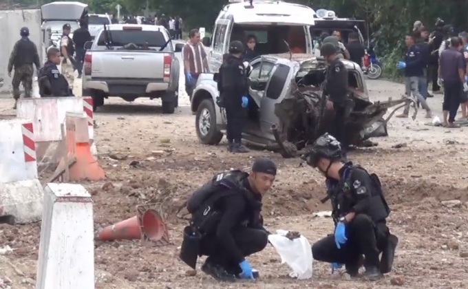 คนร้ายลอบวางระเบิดทหารพรานดับ 4 จ.ปัตตานี