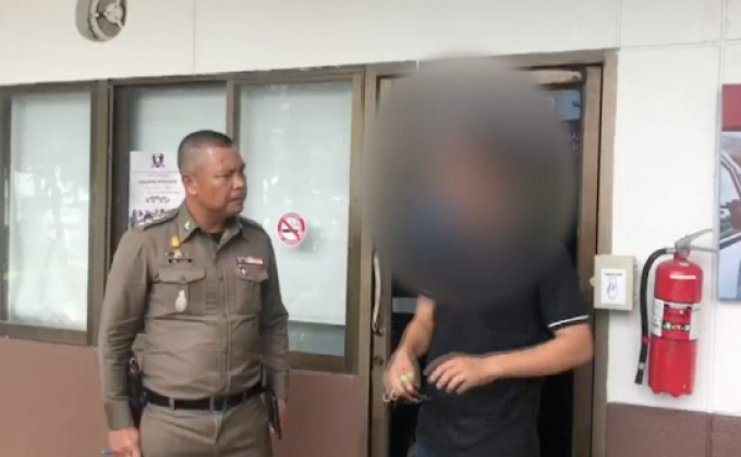 มอบตัวแล้ว หนุ่มขับกระบะใช้ปืนจ่อหัวบิ๊กไบค์