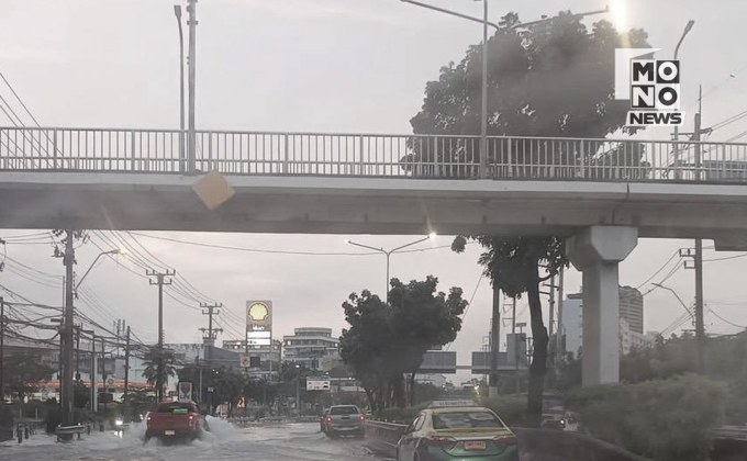 เช็กเส้นทางน้ำท่วม ปิดถนนแยกรัชโยธิน–รัชดาลาดพร้าว เช้านี้