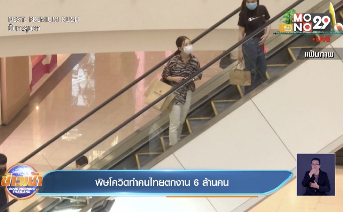 พิษโควิดทำคนไทยตกงาน 6 ล้านคน