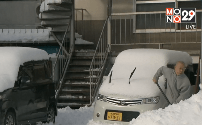 ตอนเหนือของญี่ปุ่นเผชิญหิมะตกและอากาศหนาวเย็น