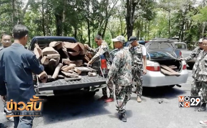 จับไม้หวงห้ามแปรรูปกว่า 200 แผ่น จ.บึงกาฬ