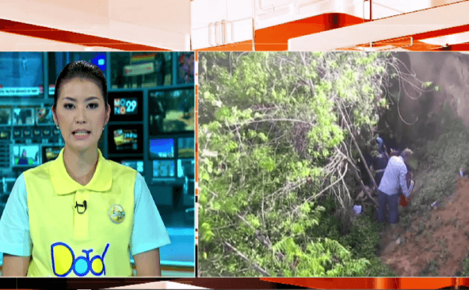 นักท่องเที่ยวขี่จักรยานยนต์ตกเหว เกาะสมุย