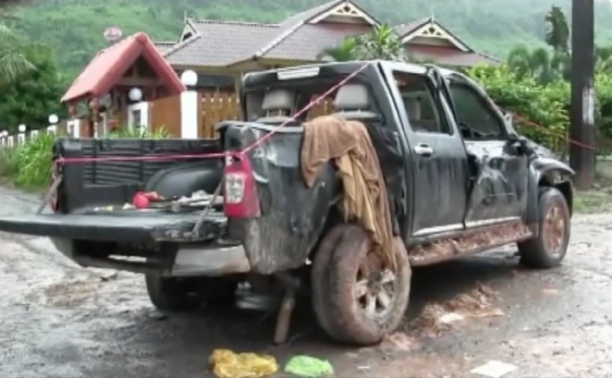 ยึดอาวุธสงครามในรถที่เกิดอุบัติเหตุ จ.ตราด