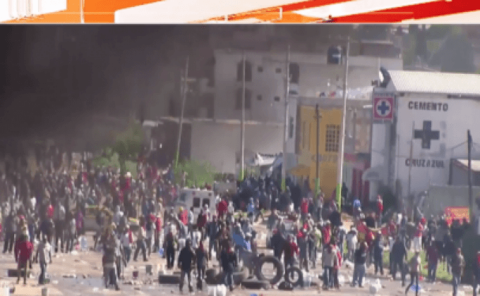 ผู้ประท้วงปะทะกับตำรวจในเม็กซิโก