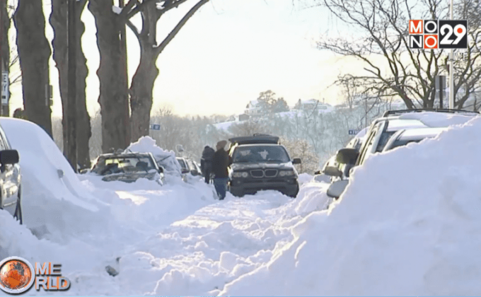 บรรยากาศหลังพายุหิมะในสหรัฐฯ