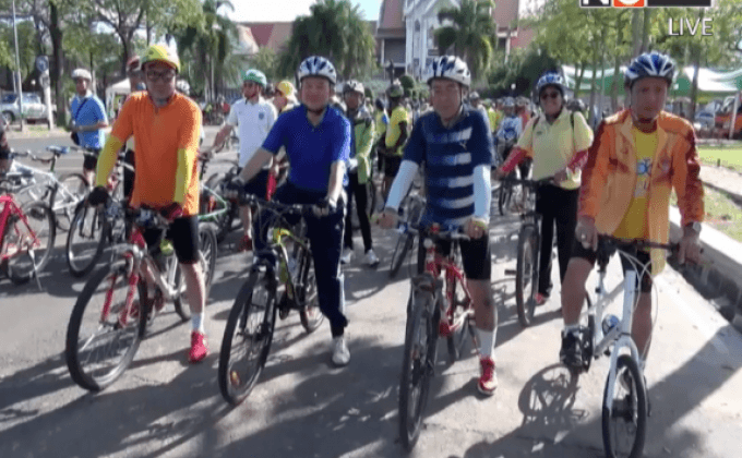 จ.สุรินทร์ซ้อม“ปั่นเพื่อพ่อ BIKE FOR DAD”