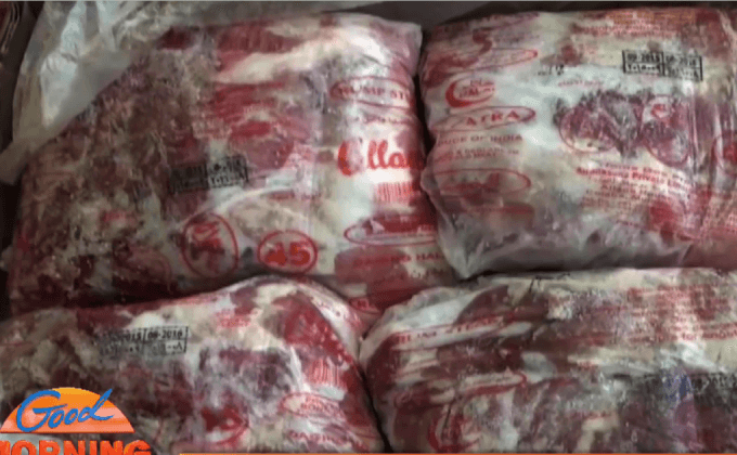 ยึดเนื้อควายลักลอบนำเข้าจากอินเดีย