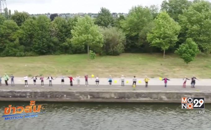 “โซ่มนุษย์” ประท้วงโรงไฟฟ้านิวเคลียร์ในเบลเยียม