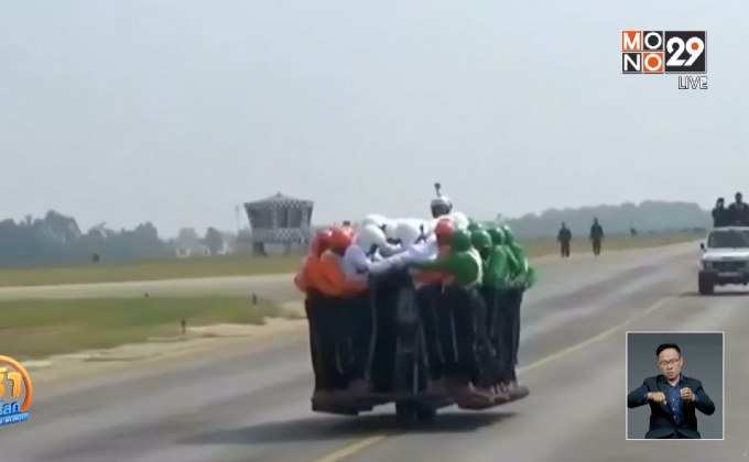 ทหารอินเดียสร้างสถิติโลกขี่มอเตอร์ไซค์พร้อมกัน 58 คน