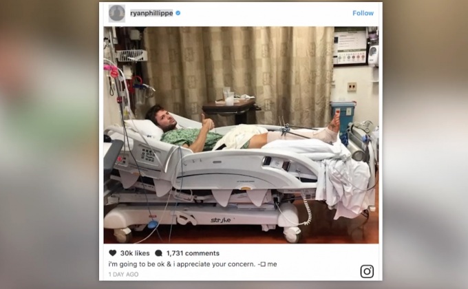“ไรอัน ฟิลิปป์” ประสบอุบัติเหตุขาหัก