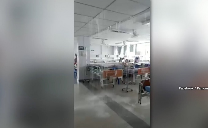 รพ.เพชรบูรณ์ น้ำรั่วทะลักห้องพักผู้ป่วย
