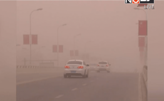 พายุทรายพัดถล่มจีน