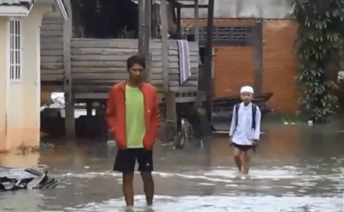 น้ำท่วม จ. นราธิวาส หลังฝนตกติดต่อกัน 5 วัน