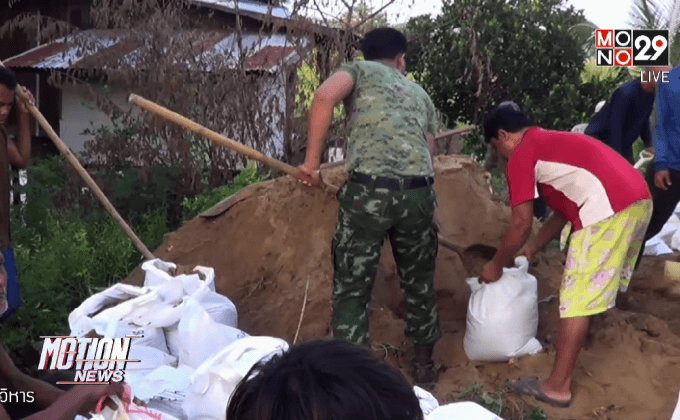 น้ำไหลเข้าท่วมสุโขทัย เร่งป้องกัน