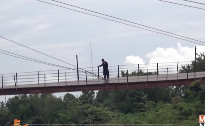 เร่งซ่อมสะพานสลิงข้ามแม่น้ำน่าน