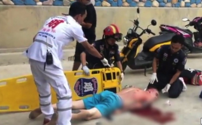 หนุ่มชาวต่างชาติกระโดดอุโมงค์ลอดพัทยาเจ็บสาหัส