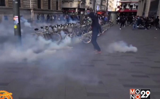 ผู้ประท้วงชาวจีนปะทะตำรวจในฝรั่งเศส