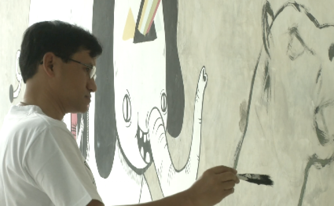 แพทย์นักอนุรักษ์ เปิดพื้นที่สร้างงานศิลปะสะท้อนคดียิงเสือดำ