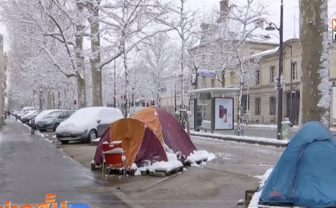 กรุงปารีสห่วงคนไร้บ้านจากสภาพอากาศหนาวจัด