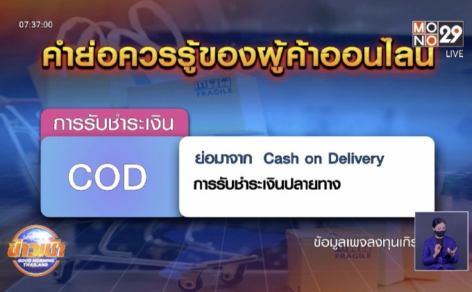 คำย่อควรรู้ของผู้ค้าออนไลน์