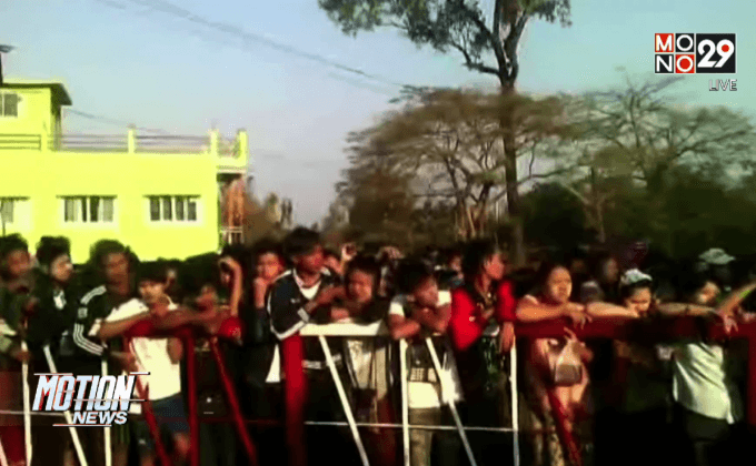 ชาวเมียนมาชุมนุมที่ด่านเจดีย์สามองค์เป็นวันที่ 3