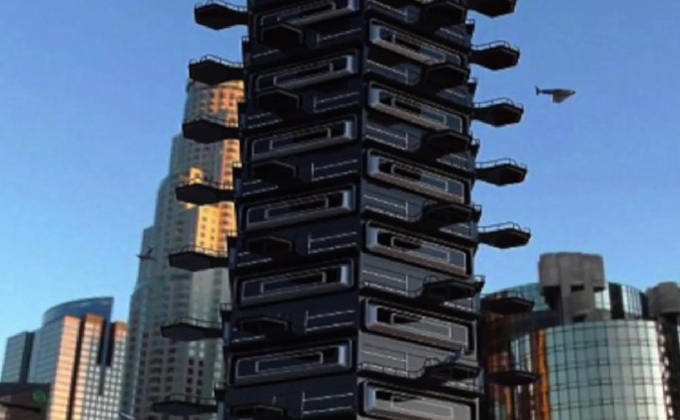 อพาร์ตเมนต์หรูพร้อมที่จอดโดรนส่วนตัวในโลกอนาคต