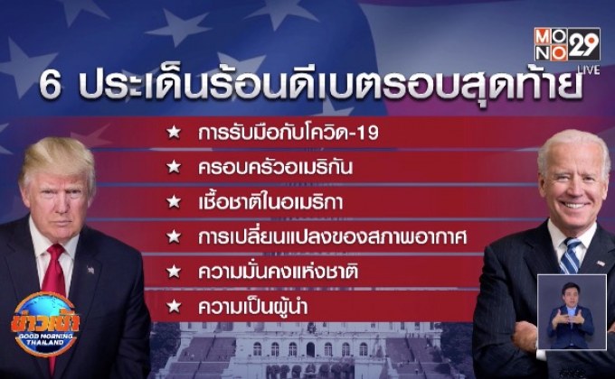 ส่องประเด็นร้อนดีเบตรอบสุดท้าย 22 ต.ค.