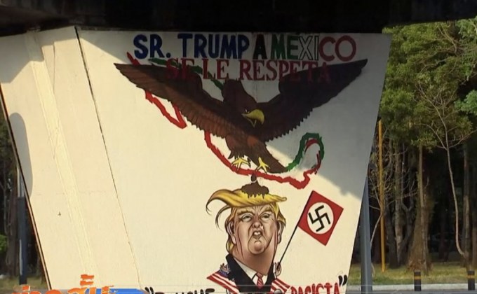 กราฟิตี้ล้อเลียน “ทรัมป์” ในเม็กซิโก