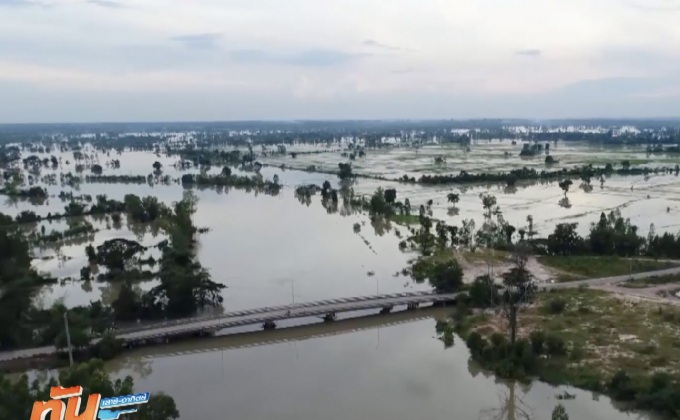 กาฬสินธุ์-น้ำท่วมพื้นที่ท้ายเขื่อนลำปาวยังวิกฤต