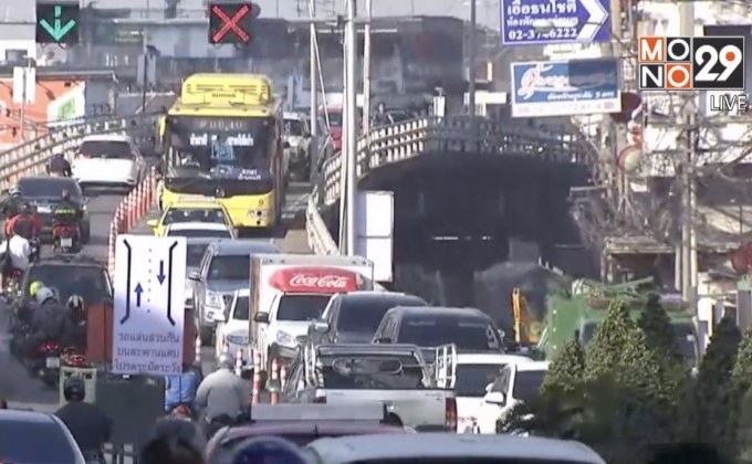 ผลกระทบการจราจรปิดสะพานข้ามแยกลำสาลี