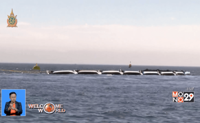 ทดสอบแบริเออร์ดักขยะกลางทะเล