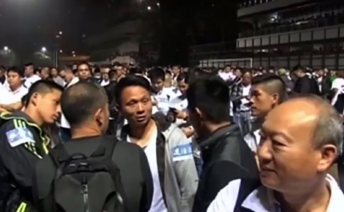 ตำรวจฮ่องกงชุมนุมค้านการลงโทษตำรวจ 7 นาย