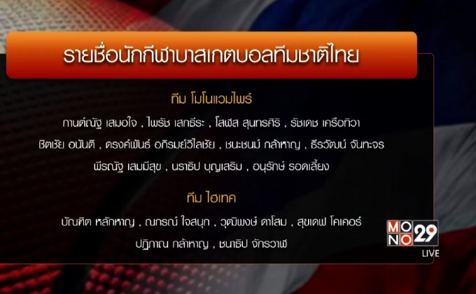 โมโนแวมไพร์พาเหรดติดโผ 22 แม่นห่วงลุ้นไปซีเกมส์