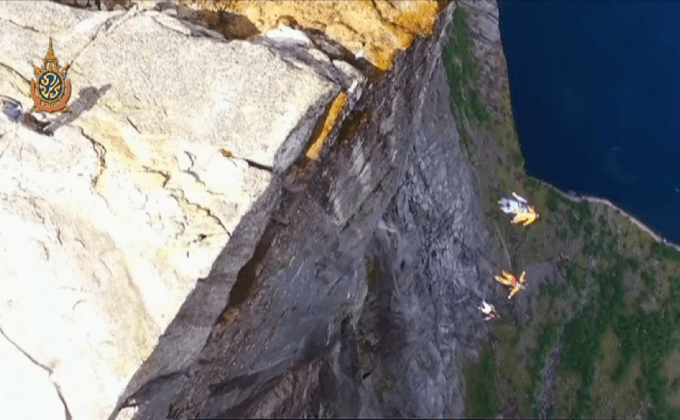 วิดีโอกระโดดหน้าผาสูงในนอร์เวย์