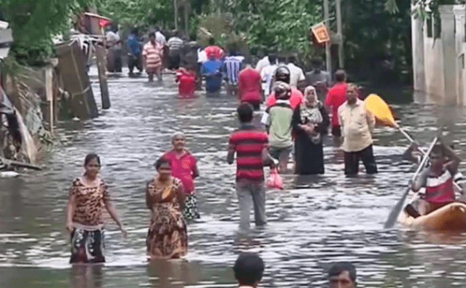 น้ำท่วมในศรีลังกาตายเพิ่มเป็น 92 คน