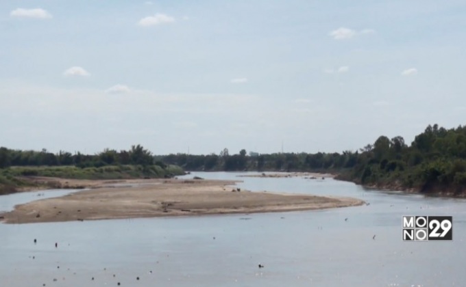 สันดอนทรายโผล่กลางลำน้ำชีส่อวิกฤตแล้ง