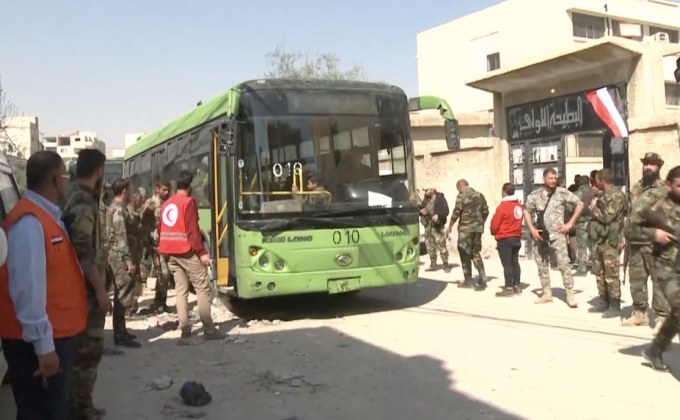 อพยพชาวซีเรียออกจากเมืองกูตาตะวันออก