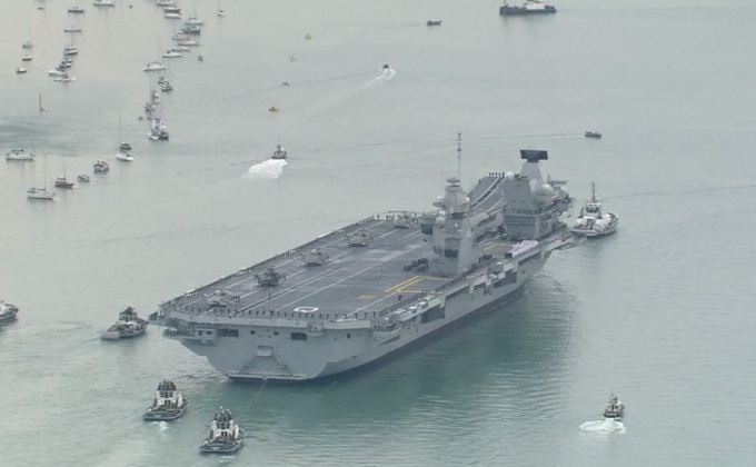 อังกฤษเผยโฉมเรือบรรทุกเครื่องบินลำใหม่