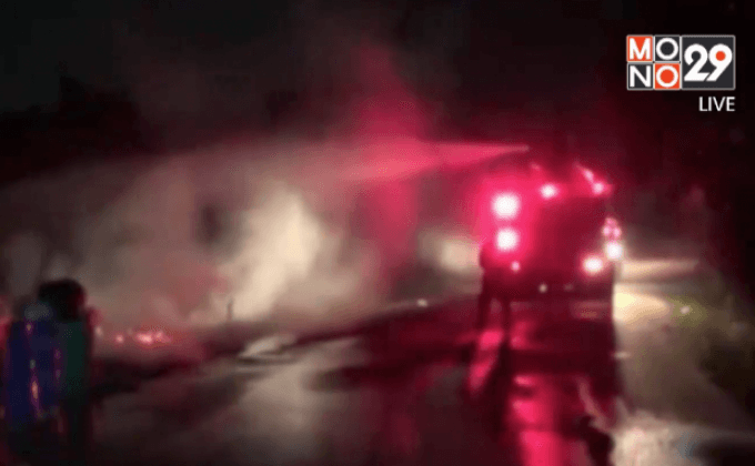 ควบคุมไฟไหม้กองขยะใกล้ชุมชน จ.ชลบุรี