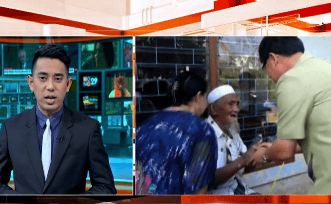 พระราชทานถุงยังชีพชาวบ้านถูกสะพานถล่ม