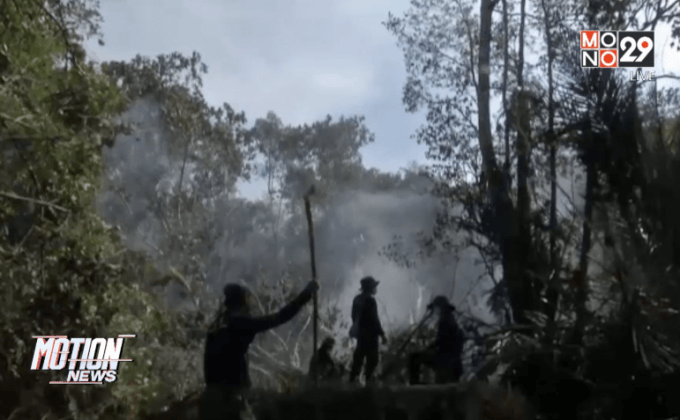 พบไฟไหม้ป่าพรุ จ.นราธิวาส เพิ่มอีก 1 จุด