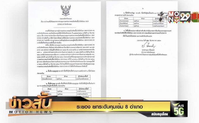 “ระยอง” ยกระดับคุมเข้ม 8 อำเภอ