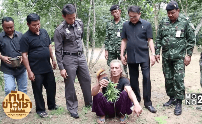 จับหนุ่มเยอรมัน ปลูกต้นกัญชารอบบ้านแซมผักสวนครัว