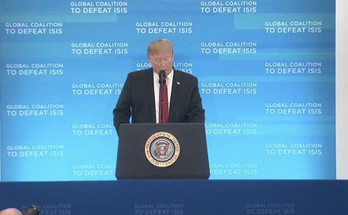 ทรัมป์คาดอาจประกาศความพ่ายแพ้ของ IS ในสัปดาห์หน้า