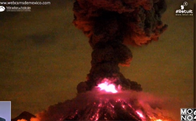 ภูเขาไฟในเม็กซิโกปะทุ