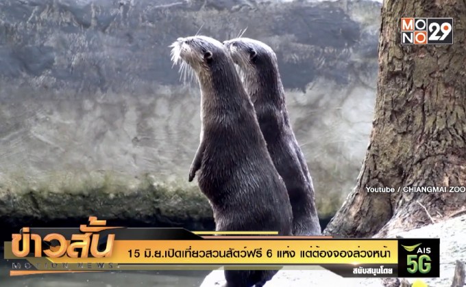 15 มิ.ย.เปิดเที่ยวสวนสัตว์ฟรี 6 แห่ง แต่ต้องจองล่วงหน้า