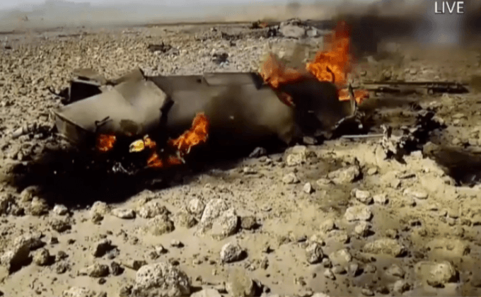 IS เผยภาพซากเครื่องบินที่ถูกยิงตก