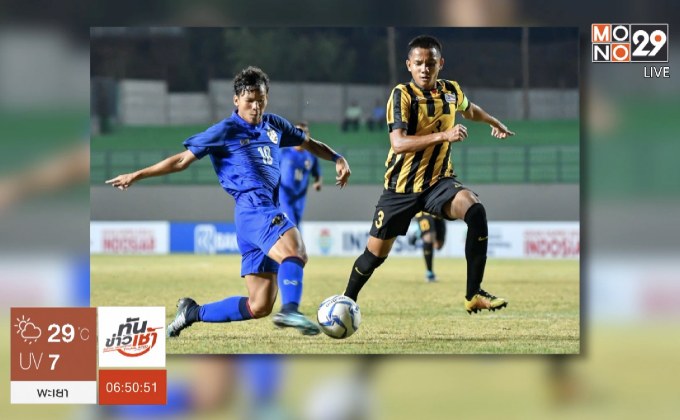 ช้างศึก U16 เฉือนมาเลเซีย 2-1 ศึกชิงแชมป์อาเซียน