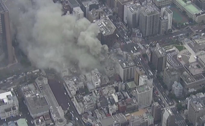 เกิดเพลิงไหม้ใกล้ตลาดปลาซึกิจิของญี่ปุ่น